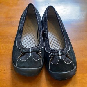 Clarks Privo Black Ballet Flat Shoes 9.5 EUC